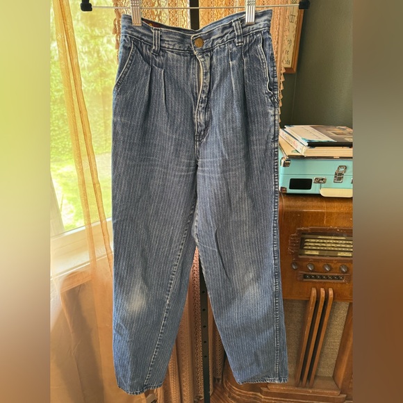 Vintage Denim - VTG Pre Loved Striped Camel Denim Pants